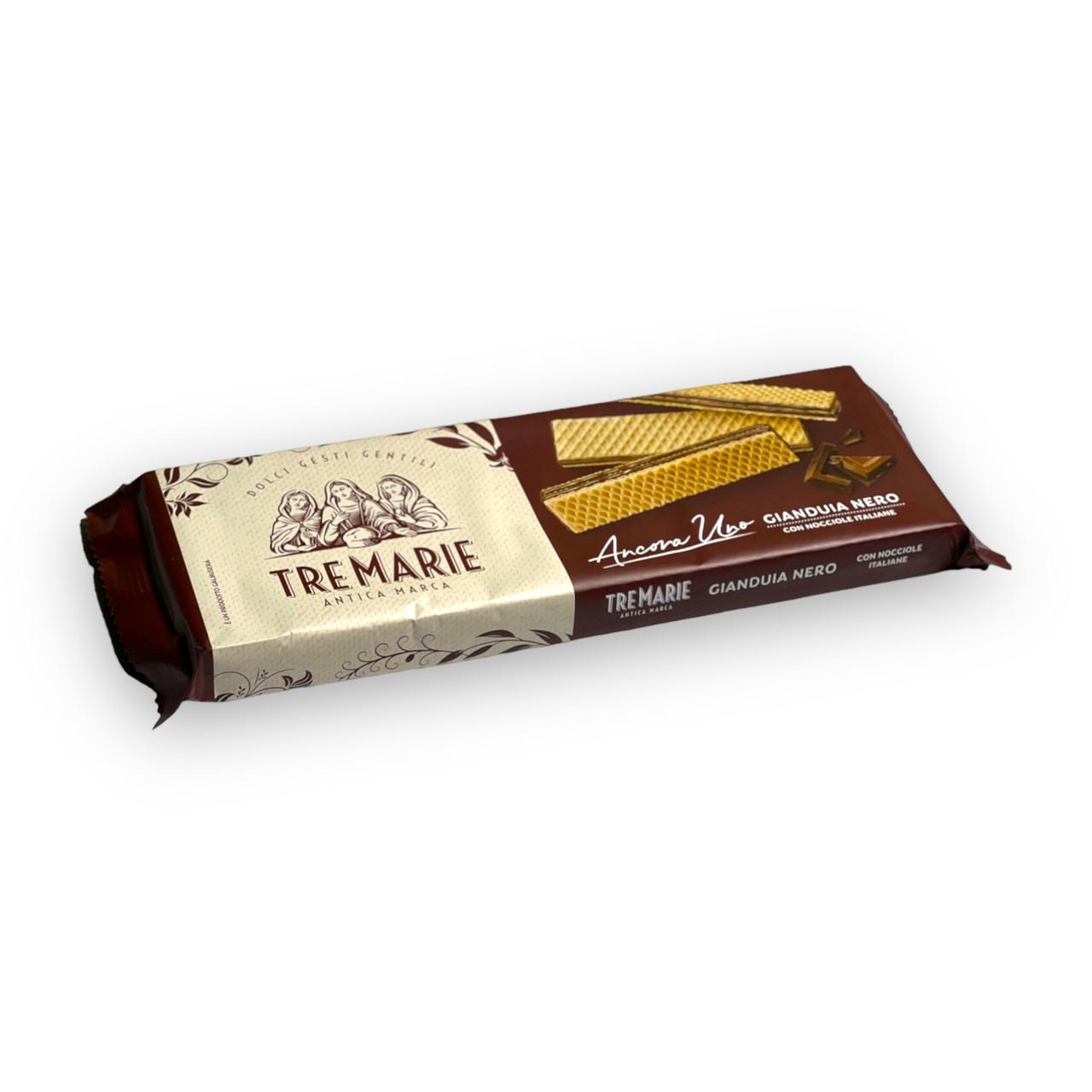 Вафлі TRE MARIE Ancora uno gianduia nero з горіховим кремом 175 г (1971535482)