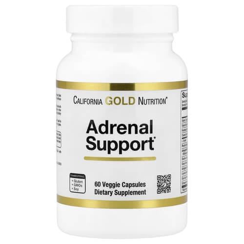 Підтримка наднирників California Gold Nutrition Adrenal Support 60 рослинних капс. (CGN-02491)