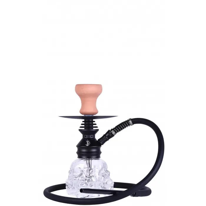 Кальян с прозрачной колбой Yahya Skull Black (1971632316)