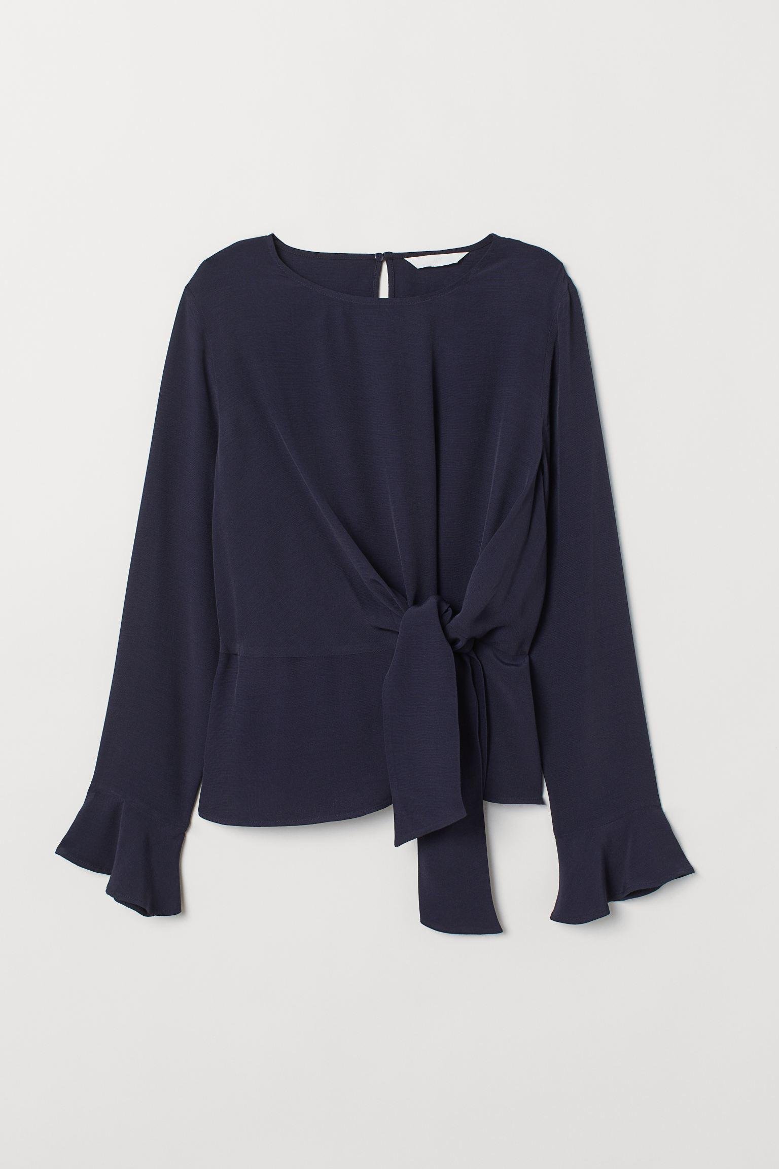 Блуза H&M р. 36 Темно-синий (24027479849)