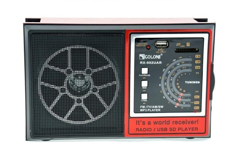 Радиоприемник GOLON RX-002 UAR USB/AUX FM/AM/SW Красный (MX-11645Q)