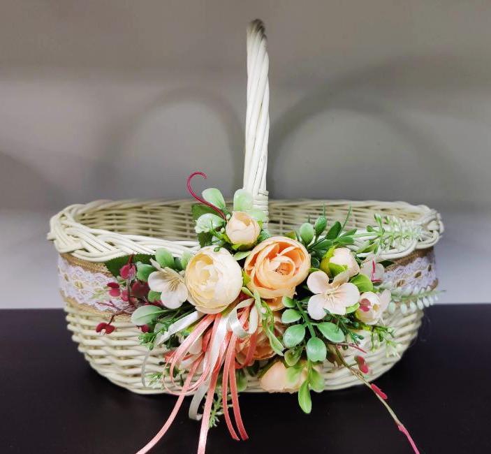 Корзина пасхальная Цветы 33x30x15 см (0413.001)