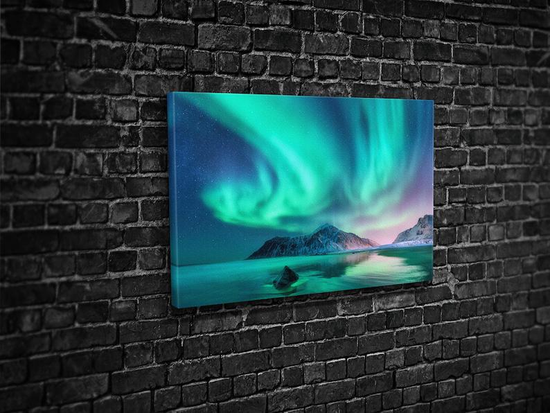 Картина для интерьера Северное сияние 51x34 см (504)