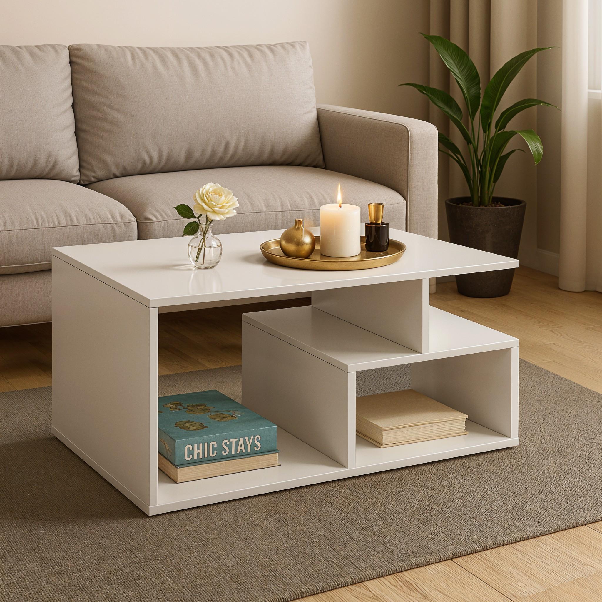 Журнальный стол Kombo 900х500х500 мм Белый