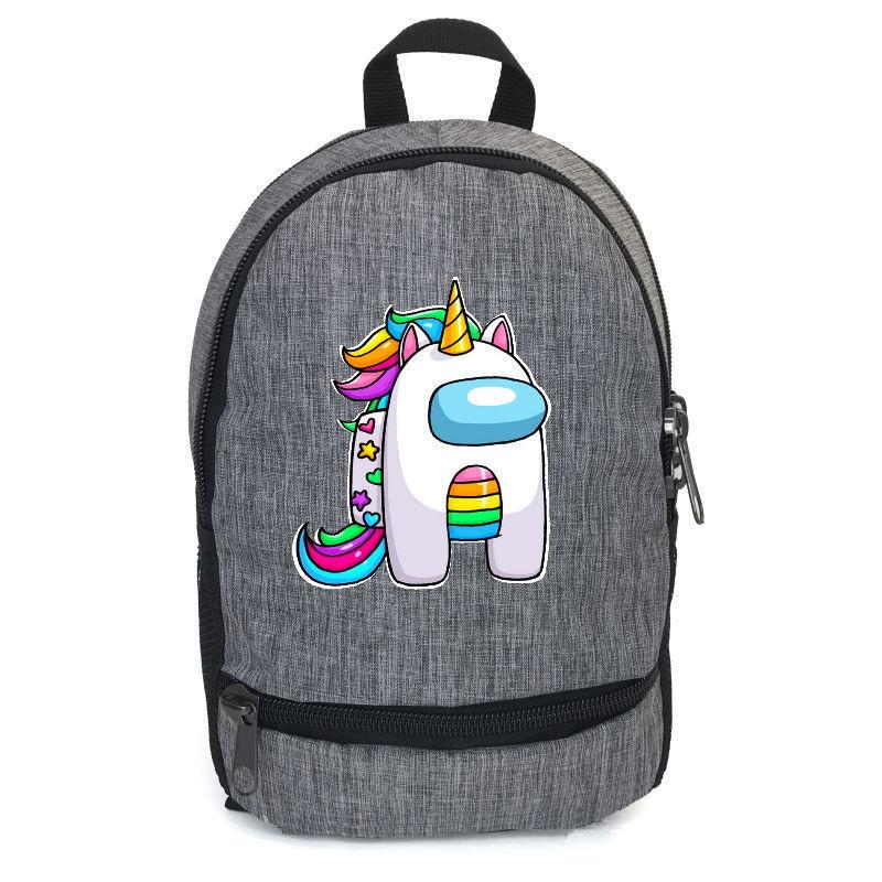 Школьный рюкзак подростковый Cappuccino Toys с принтом Among Us AMNG-0014 12,5 л Серый (1367213631)