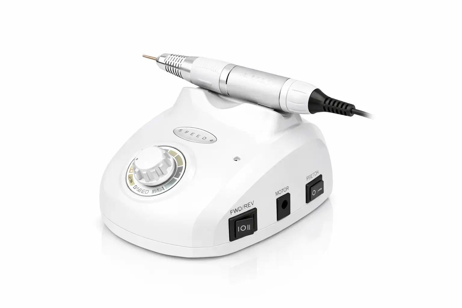 Фрезер для маникюра d M-208 на 35000 оборотов/мин 30 ВТ с функцией реверса и защитой от перегрева Белый (opt-106247)