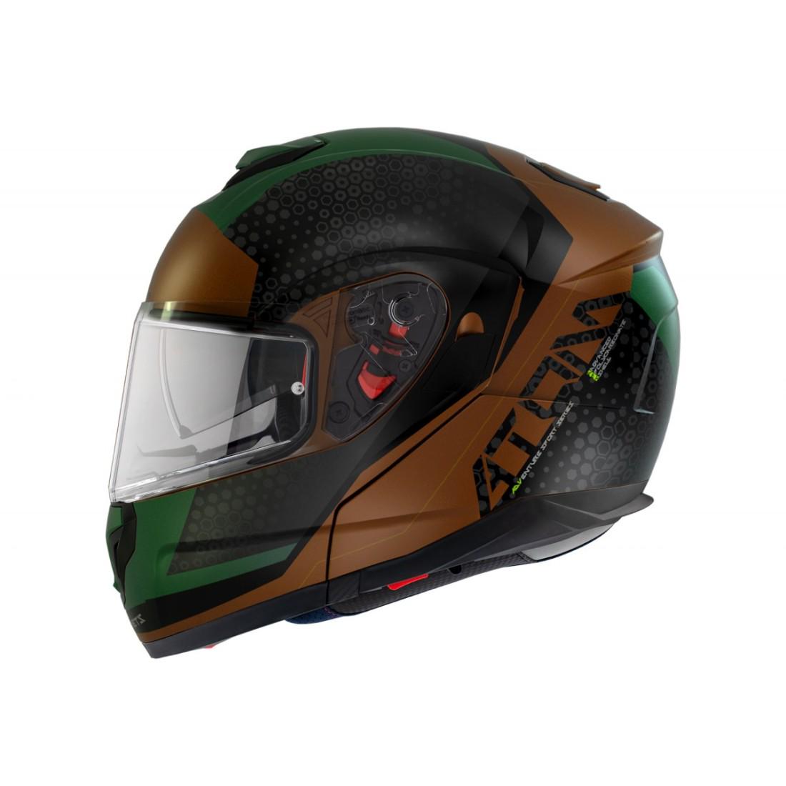 Мотошлем MT HELMETS ATOM SV Adventure B6 M Matt Green (23224)