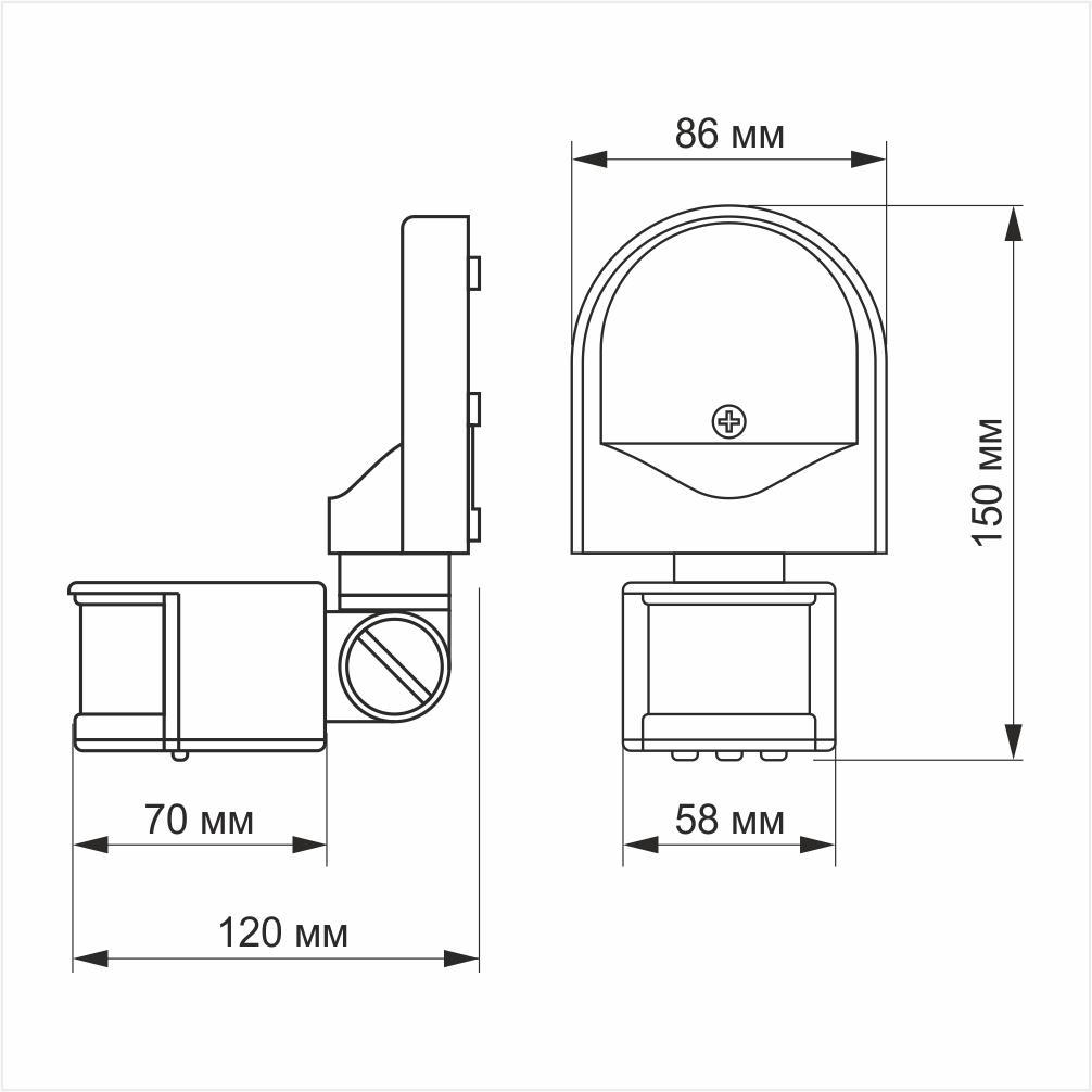 Датчик руху та освітленості VIDEX VL-SPW02W 1200W інфрачервоний (40547) - фото 3