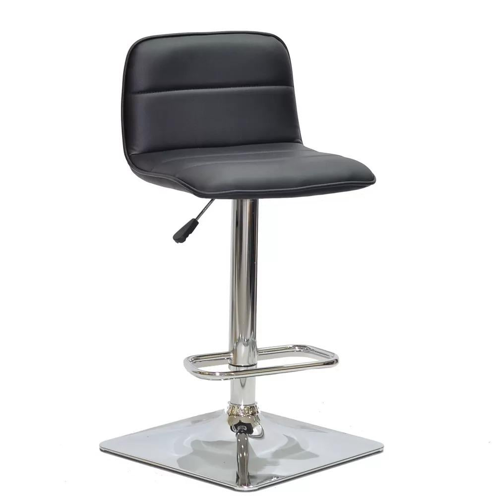 Барный стул KOMO SQ CHROME экокожа Черный (123493)