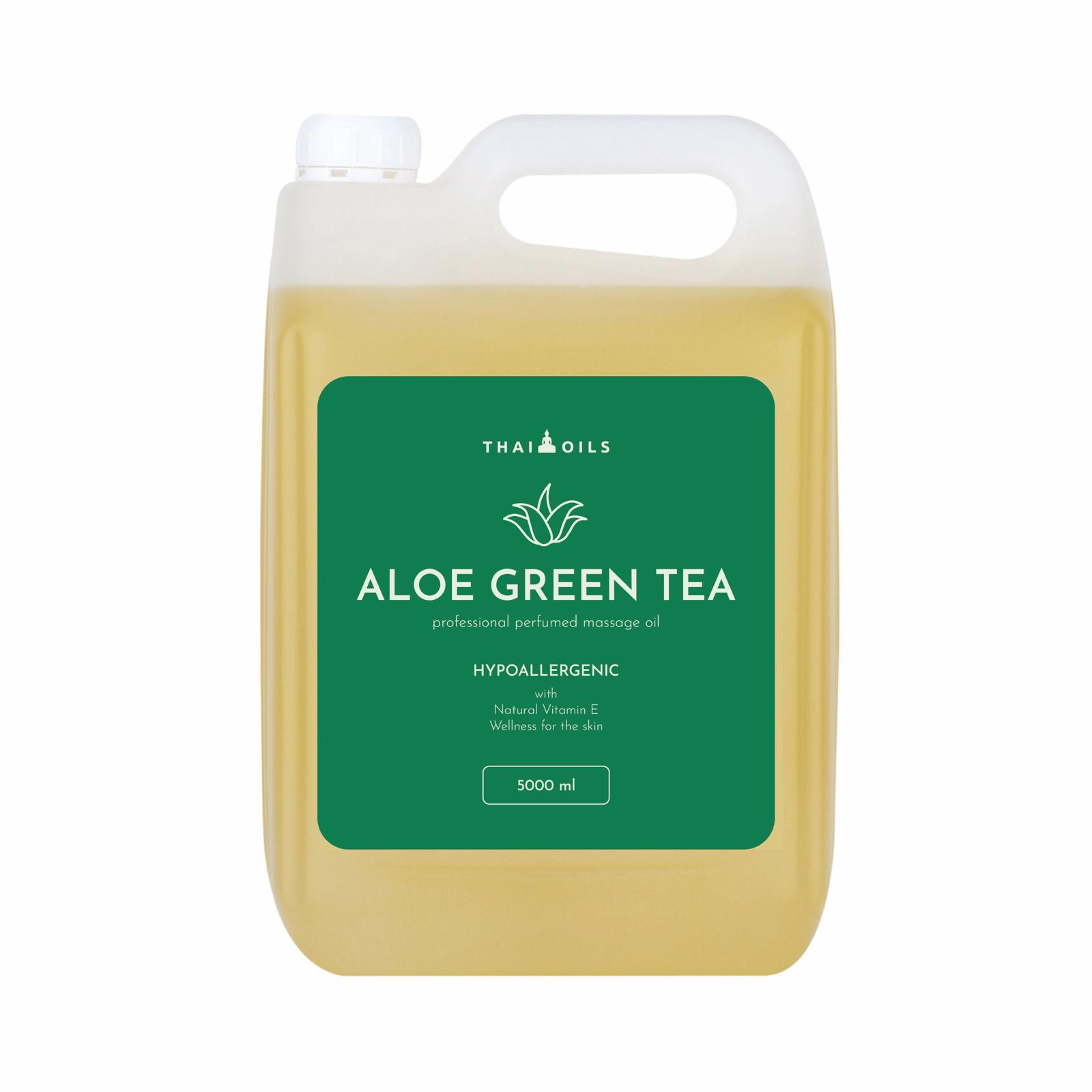 Профессиональное кокосовое массажное масло Thai Oils «Aloe green tea» 5000 мл (7041622)