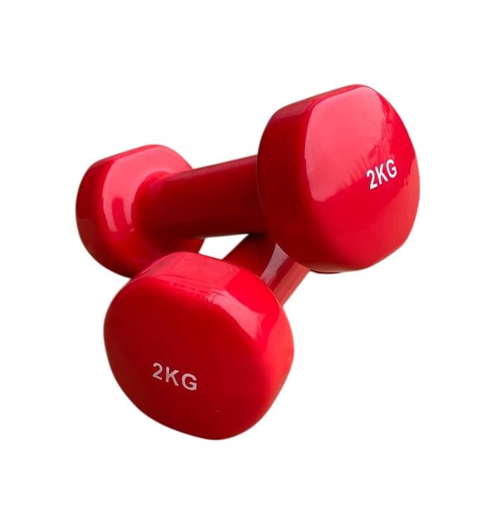 Гантель для фитнеса Generation Fitness FF51D3B с виниловым покрытием 2 кг Красный (FF51D3B-2kg red) - фото 3 Гантель для фитнеса Generation Fitness FF51D3B с виниловым покрытием 2 кг Красный (FF51D3B-2kg red) - фото 3