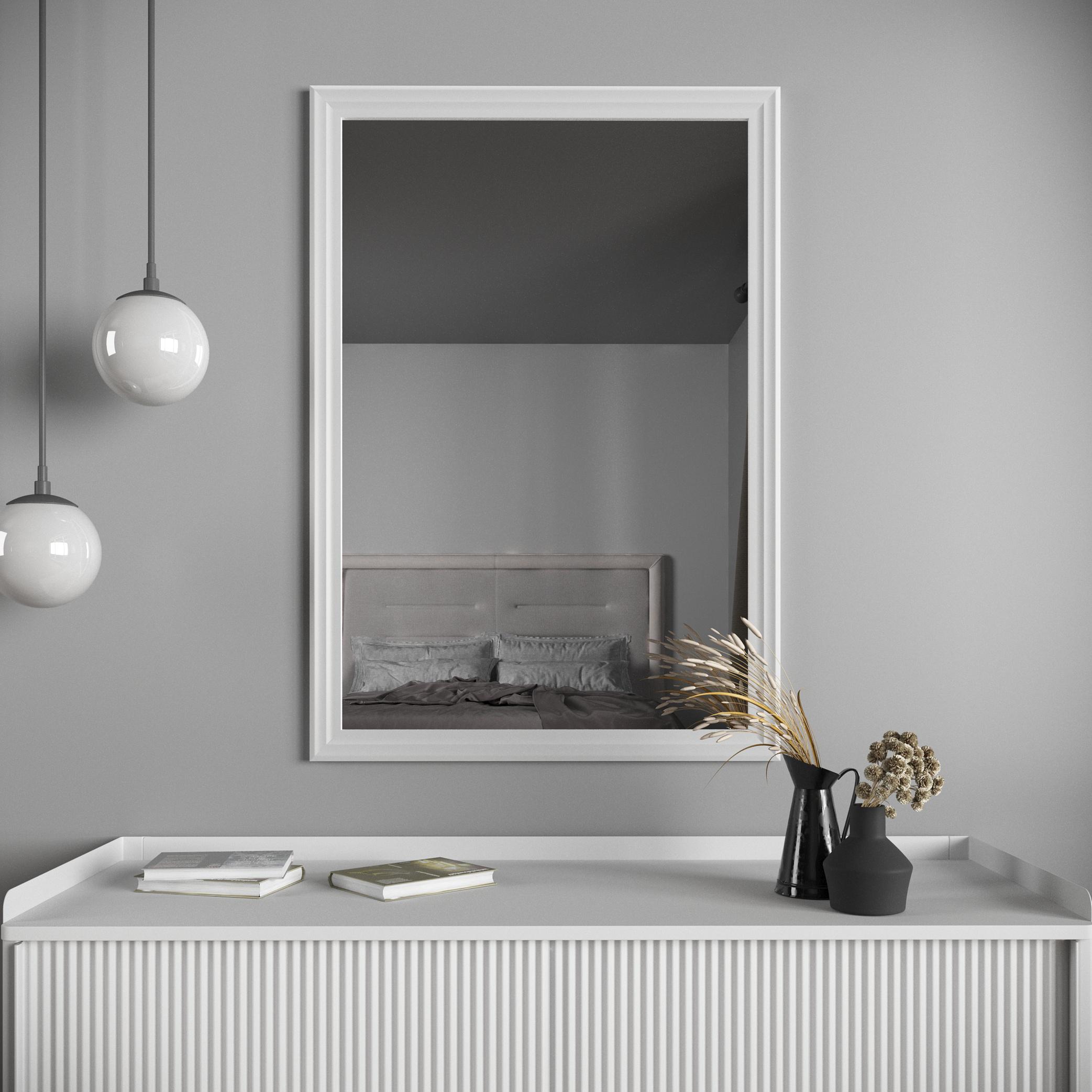 Зеркало настенное Black Mirror 98х68 Белый (4522-291SW) - фото 2 Зеркало настенное Black Mirror 98х68 Белый (4522-291SW) - фото 2