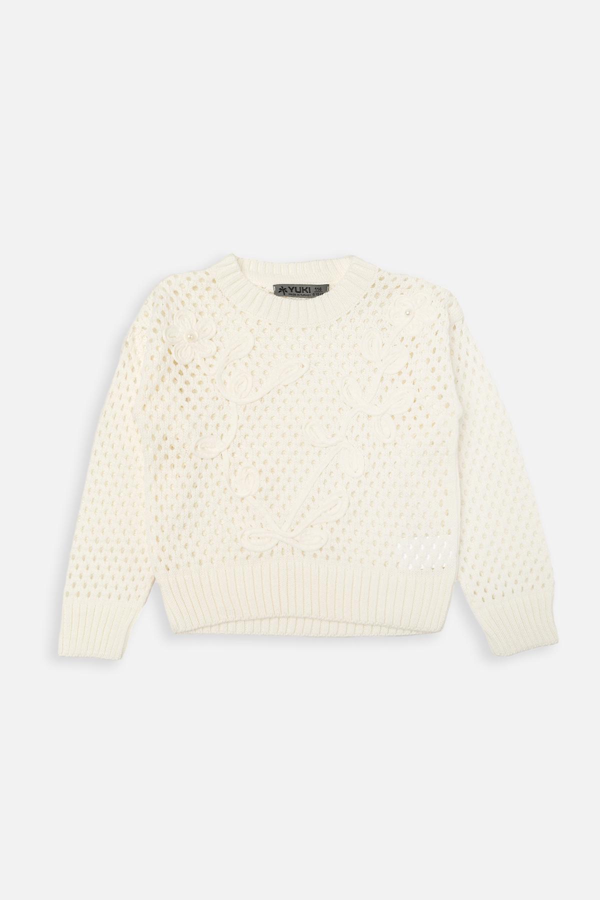 Джемпер для девочки 128 см Молочный (SKT001046144)