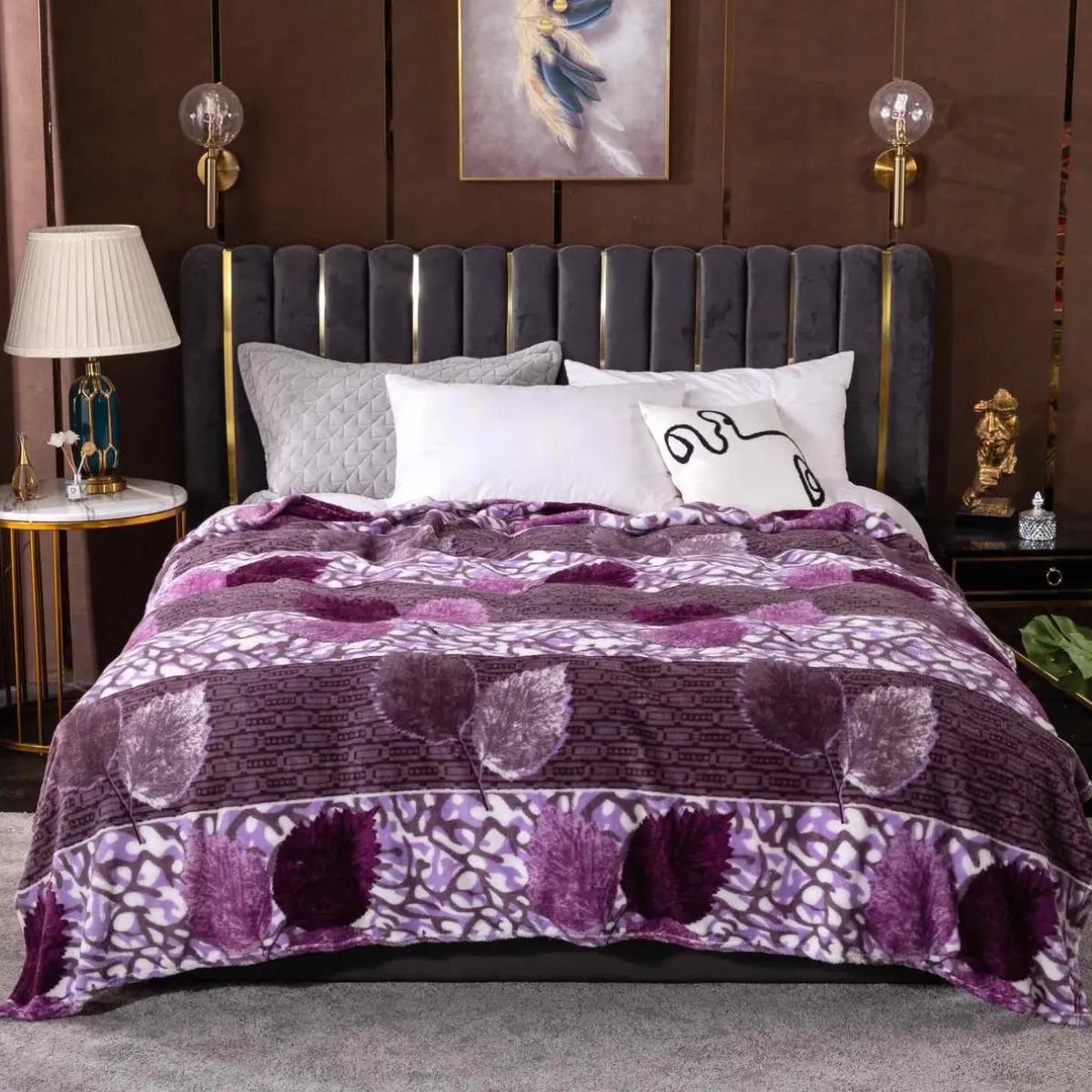 Плед Colorful Home Листок евро 200х230 см Сиреневый (3692) Плед Colorful Home Листок евро 200х230 см Сиреневый (3692)