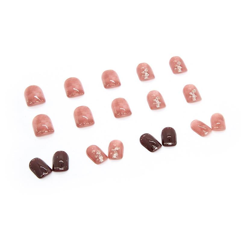 Накладні нігті з клеєм Bananahall R681 24 шт. Бордовий (A9971) - фото 3