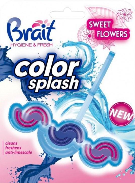 Блок для унитаза Brait Color Splash Sweet Flowers 45 г (12392)