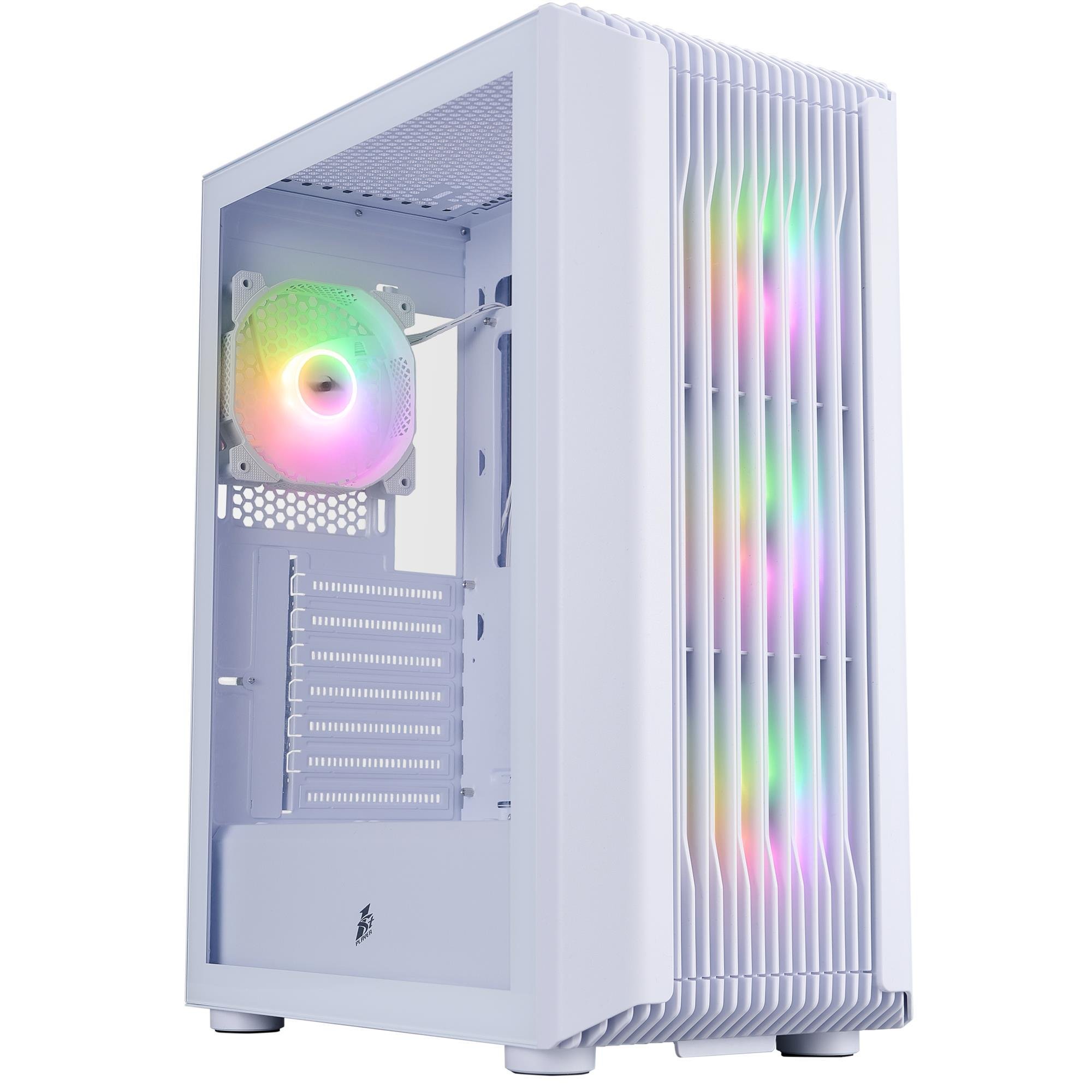 Корпус для ПК 1stPlayer H6-WH-4F7-W no PSU White (H6-WH-4F7-W)