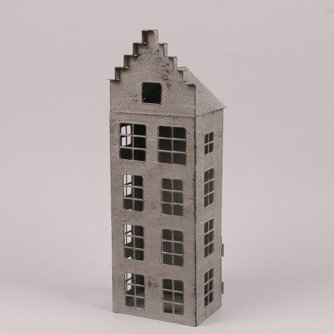 Свічник Flora Будиночок металевий 40 см Сірий (39580) - фото 1 Свічник Flora Будиночок металевий 40 см Сірий (39580) - фото 1