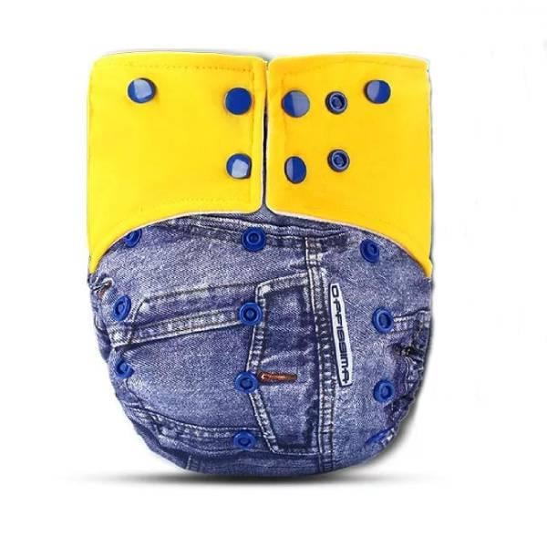 Підгузник багаторазовий 1 підгузник і 1 вкладиш Синьо-жовтий (9020355)
