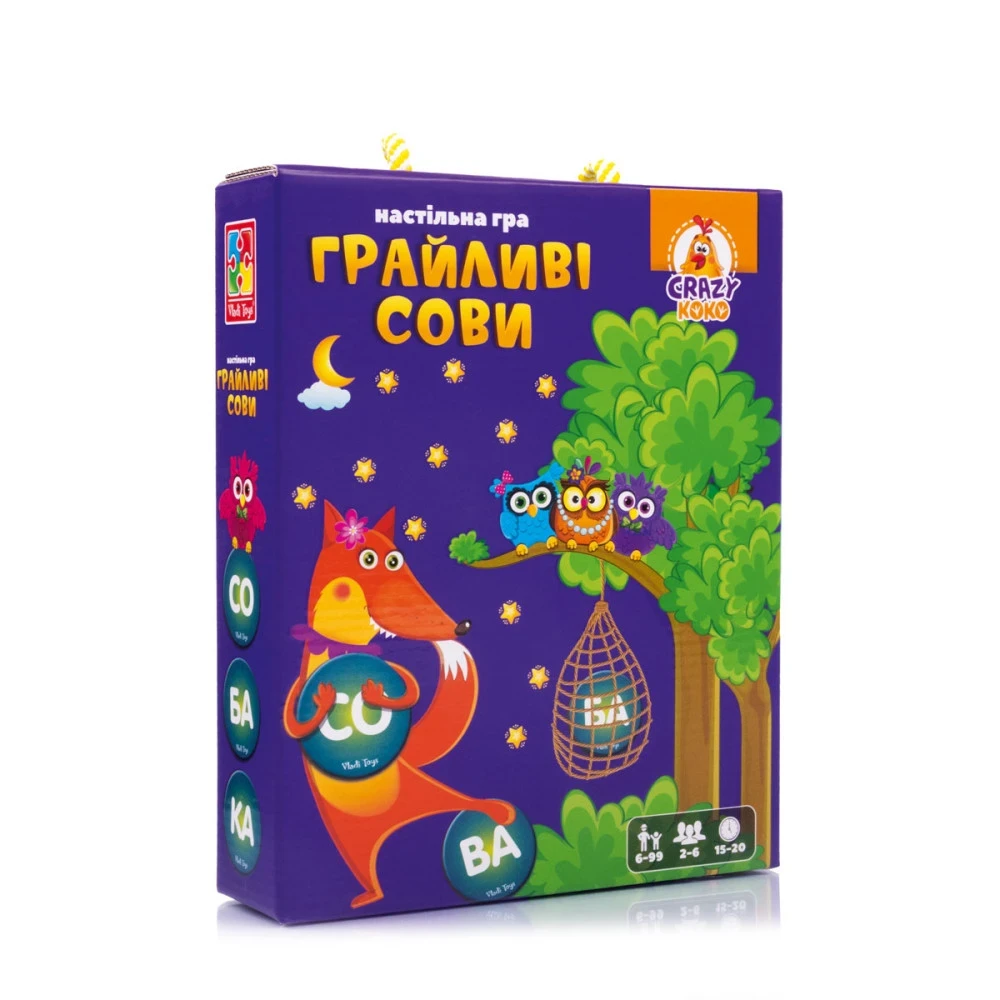 Гра настільна Vladi Toys розважальна. Грайливі сови. Бачу слово! (VT8033-08)