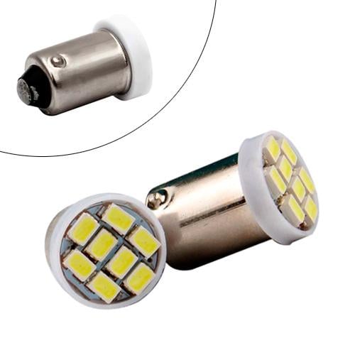 2x LED BA9S T4W лампа в автомобіль, 8 SMD 3020, білий