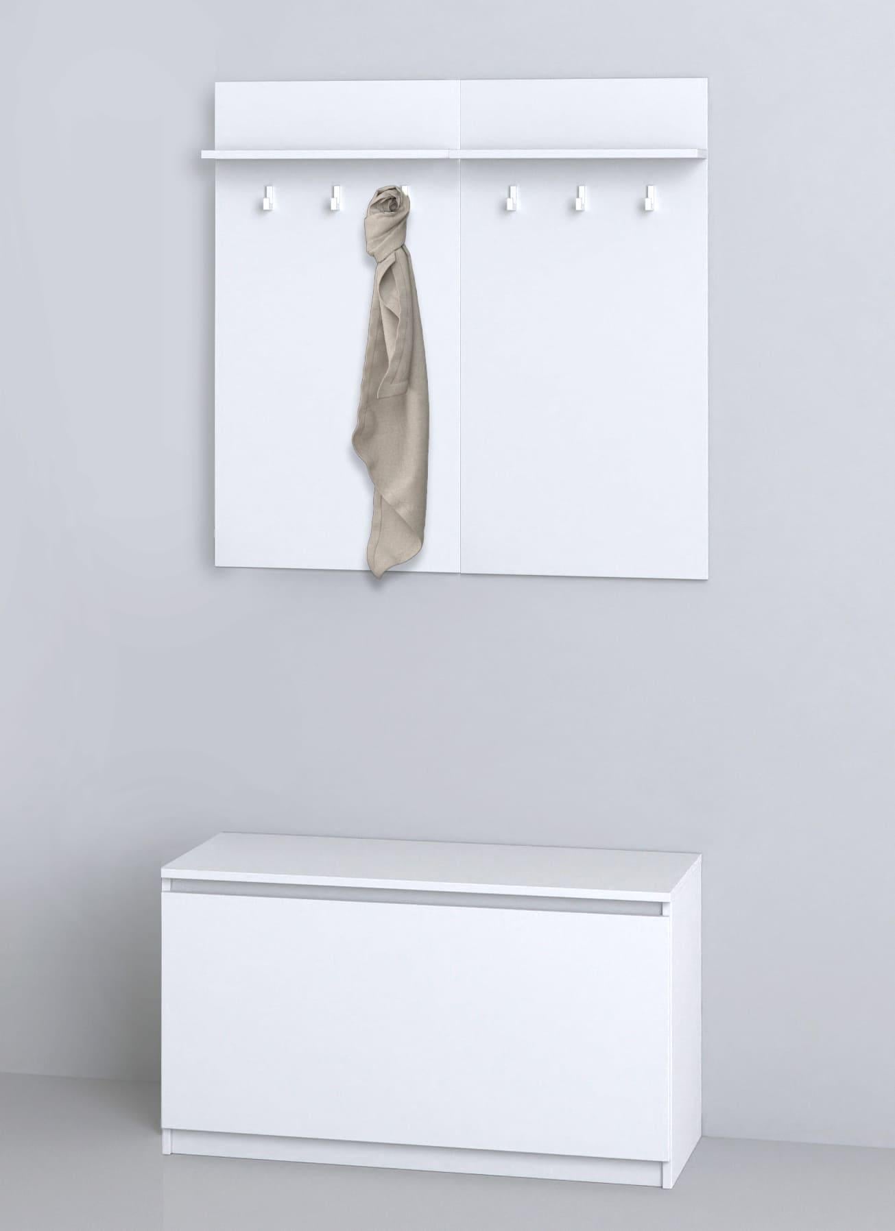 Прихожая в коридор Мастер Форм Брайт 900х376х2000 мм Белый (20876)