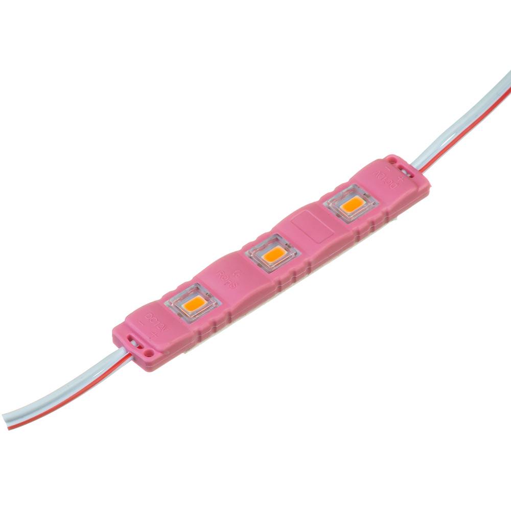 Модуль cветодиодный SMD5730 3led 12 V 1,5 W IP65 Розовый