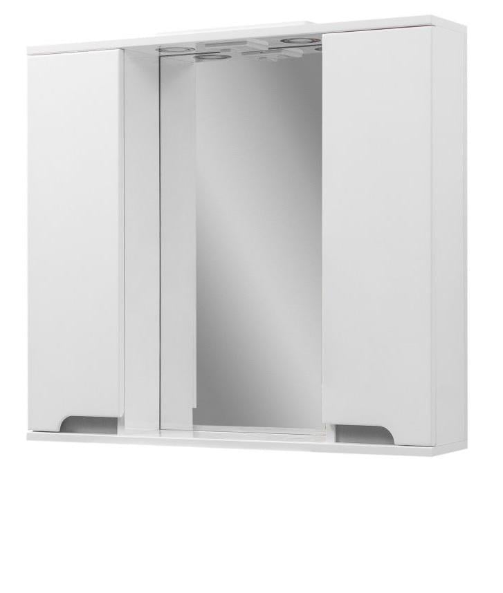 Дзеркало з шафками MIRATER Верона з підсвічуванням 80 см Сірий (4190)