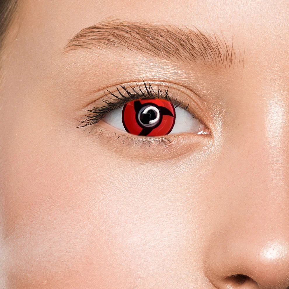Контактные линзы красные Elite Lens Мангекье Шаринган +0,00 14,5 мм 2 шт. Красный (25906714)