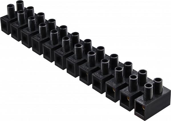 Колодка клеммная АСКО-Укрем ЕМ 12P 60А 25 мм2 тип Н Черный (U0130040052)