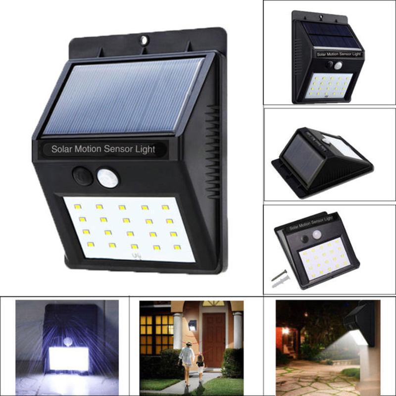 Садовий світильник Solar Motion Sensor Light з датчиком руху та сонячною панеллю Чорний (15467167) - фото 3