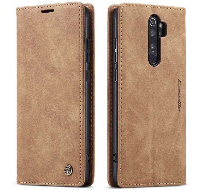 Чехол книжка с магнитом CaseMe на Xiaomi Redmi Note 8 Pro Brown (15548-30)