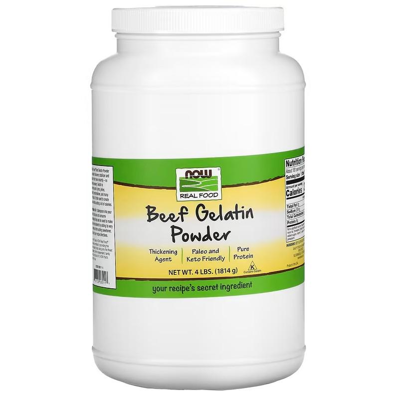 Натуральная добавка Now Foods Beef Gelatin Powder 1814 г (NOW-06511)