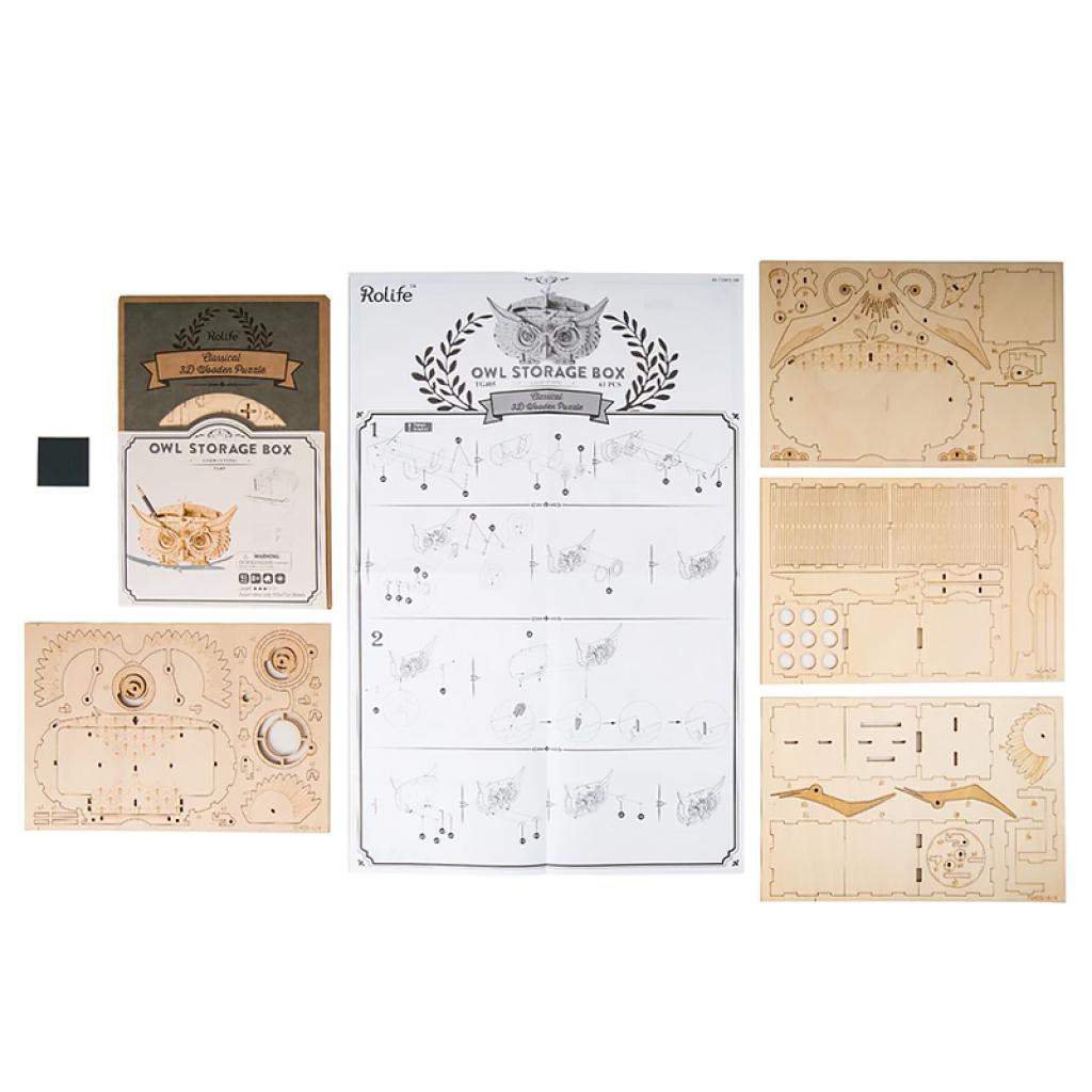 Конструктор деревянный 3D Robotime TG405 Сова (1378436) - фото 3 Конструктор деревянный 3D Robotime TG405 Сова (1378436) - фото 3