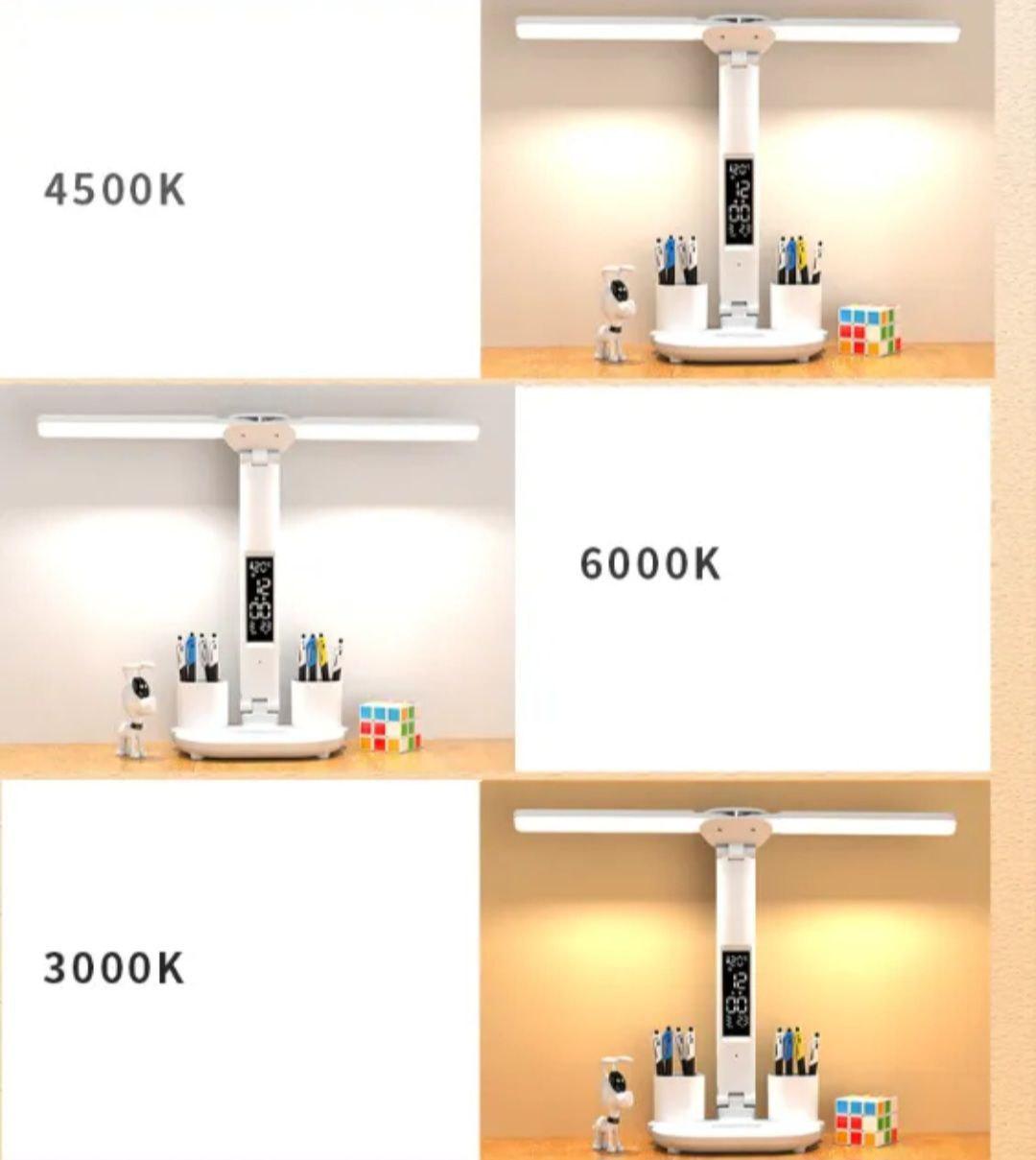 Настольная лампа светодиодная с двумя плафонами и дисплеем (Л-021) - фото 8