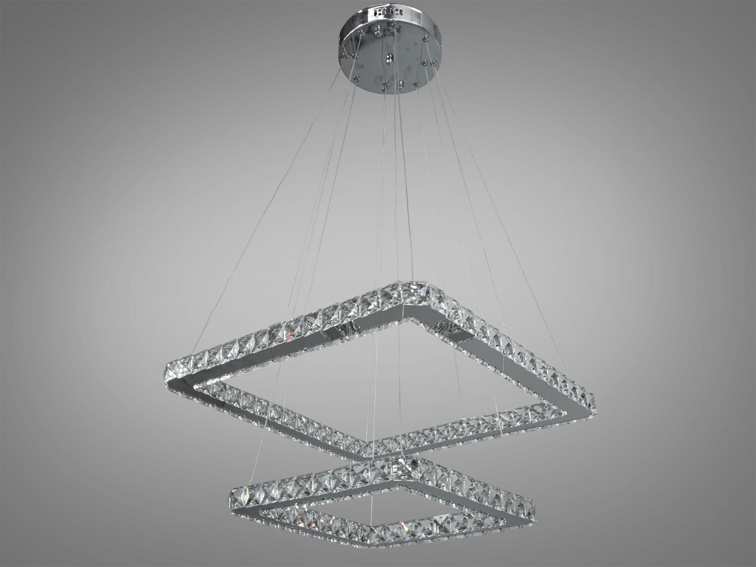 Люстра хрустальная LED с пультом Хром (7223-6W/500+340HR) - фото 3 Люстра хрустальная LED с пультом Хром (7223-6W/500+340HR) - фото 3