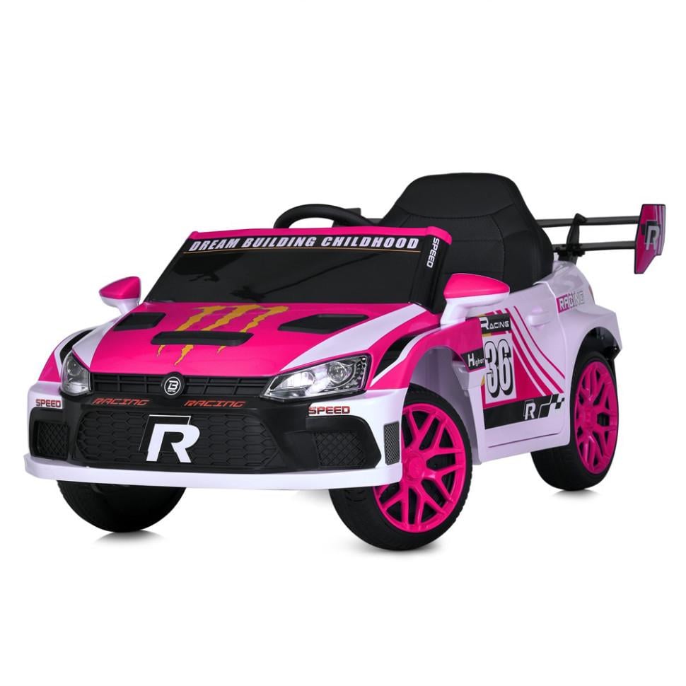 Детский электромобиль Bambi Volkswagen до 30 кг с одноместным пультом Малиновый (DE-169-E-398)