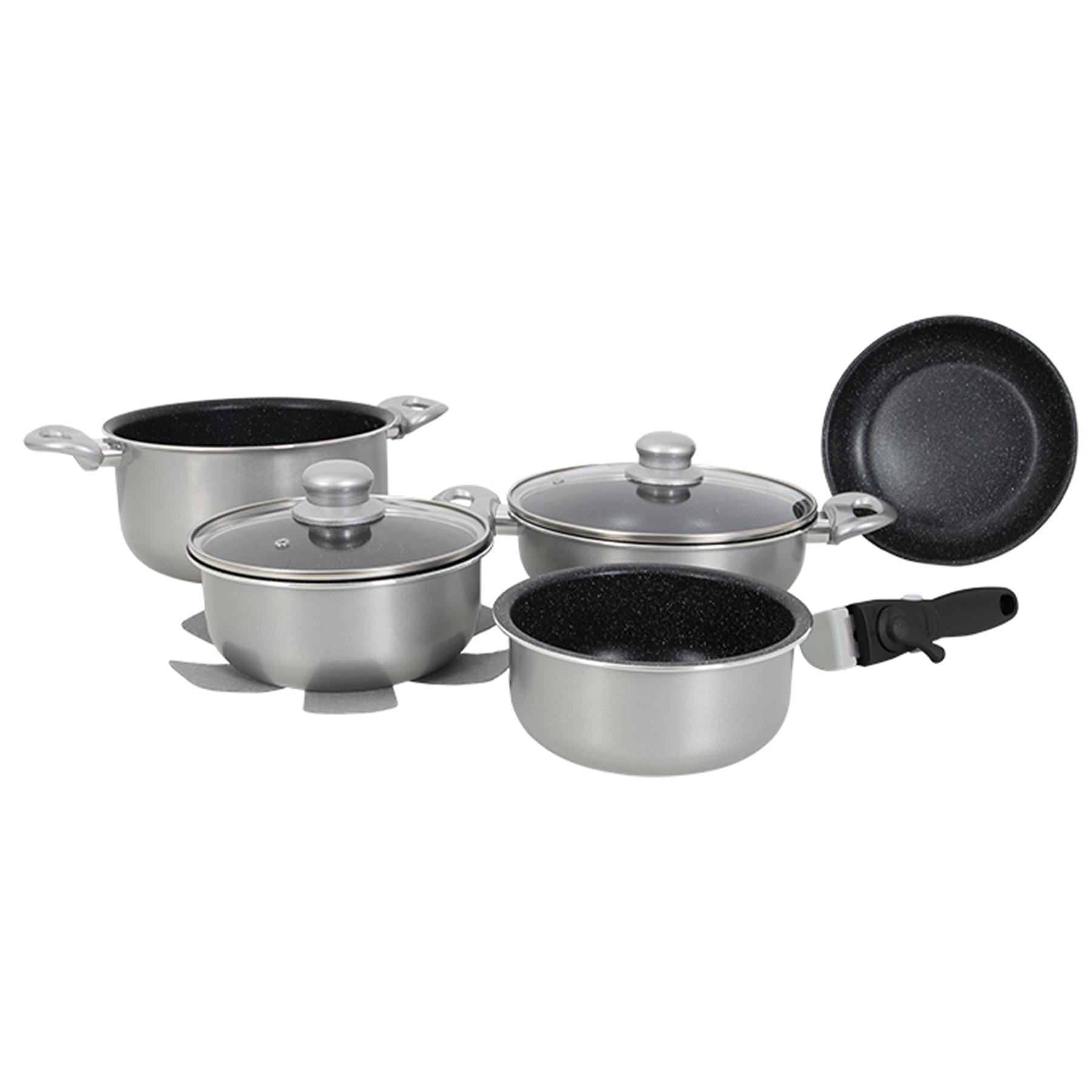 Набір посуду Gimex Cookware Set induction 8 предметів Silver (6977227)