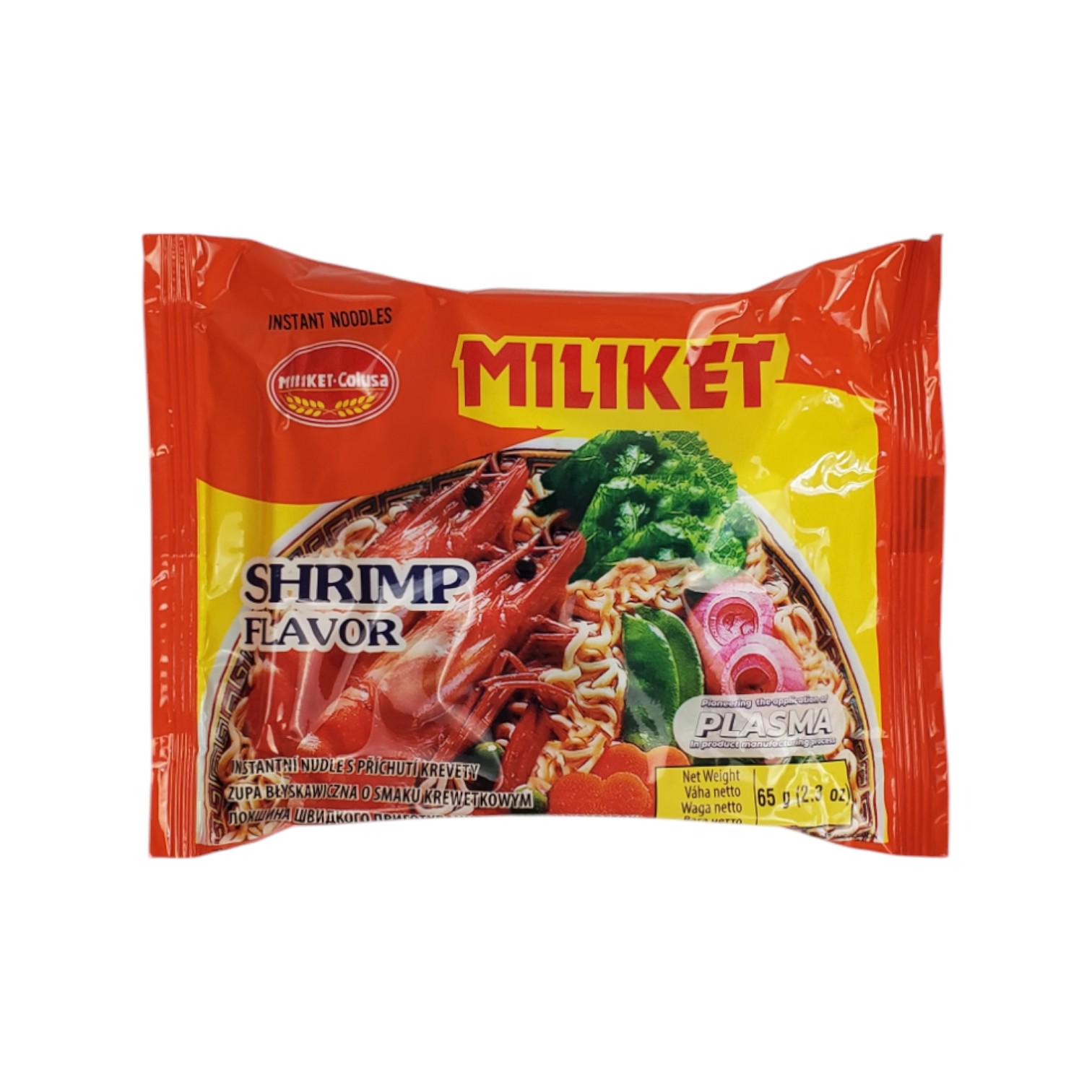 Лапша быстрого приготовления со вкусом креветок Miliket 65 г (AF100204)