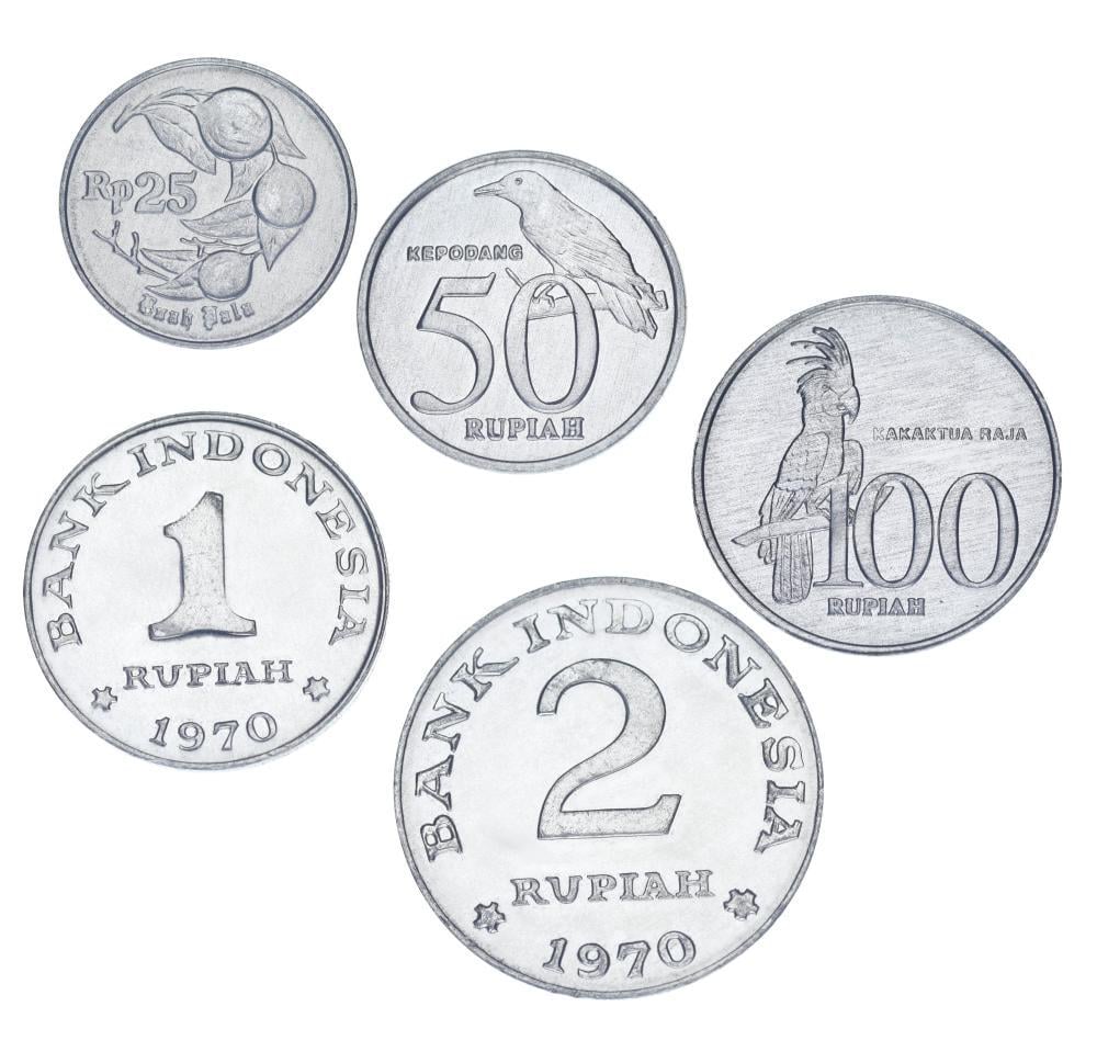 Колекційні монети Індонезія набір з 5 монет 1970-2003 UNC 1/2/25/50/100 рупій (М08667)