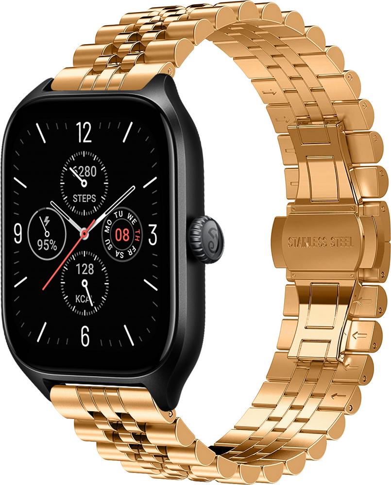 Браслет металлический Stech для Amazfit GTS 4/Mini Rose Gold (29519-27)