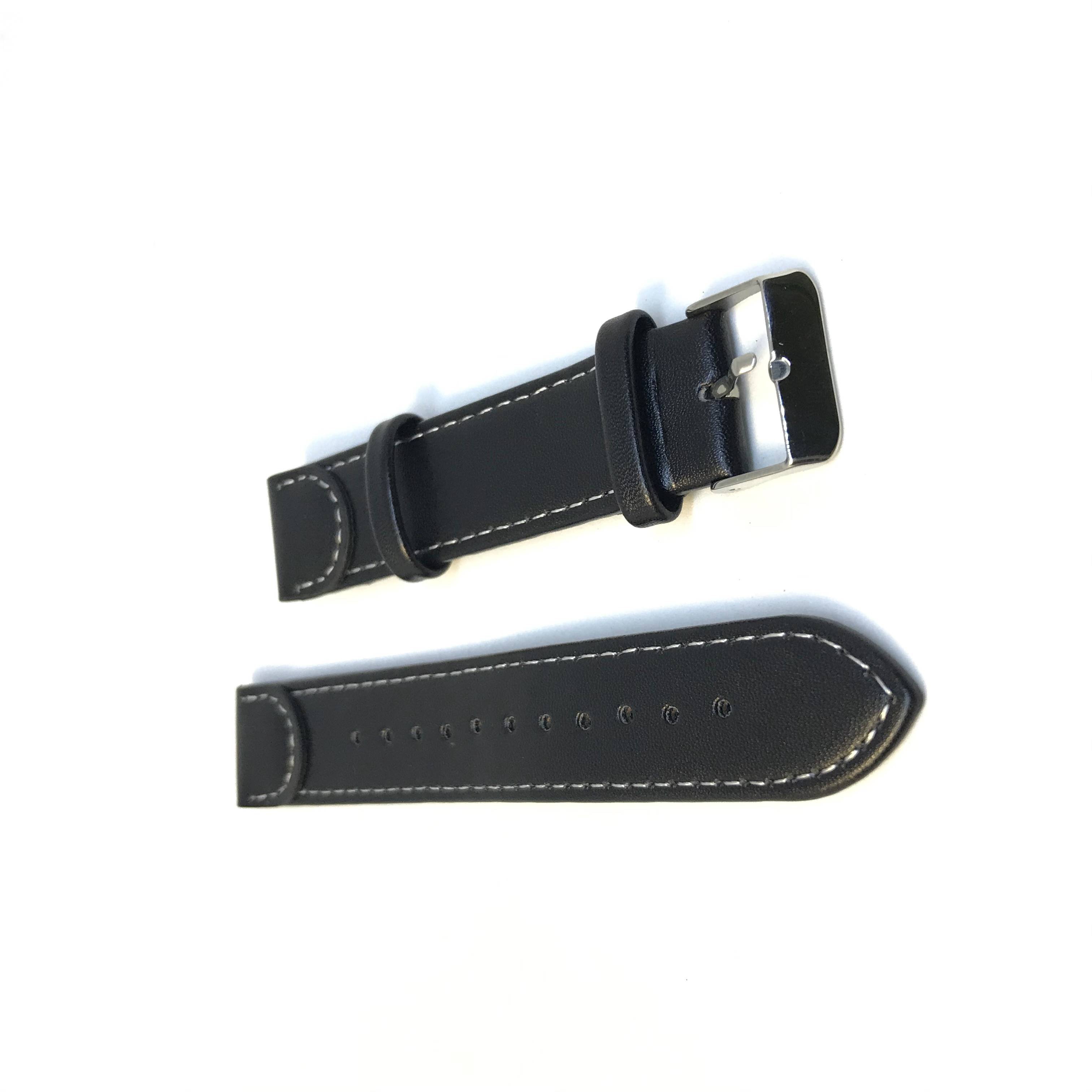 Ремешок для часов кожаный KMITX Черный