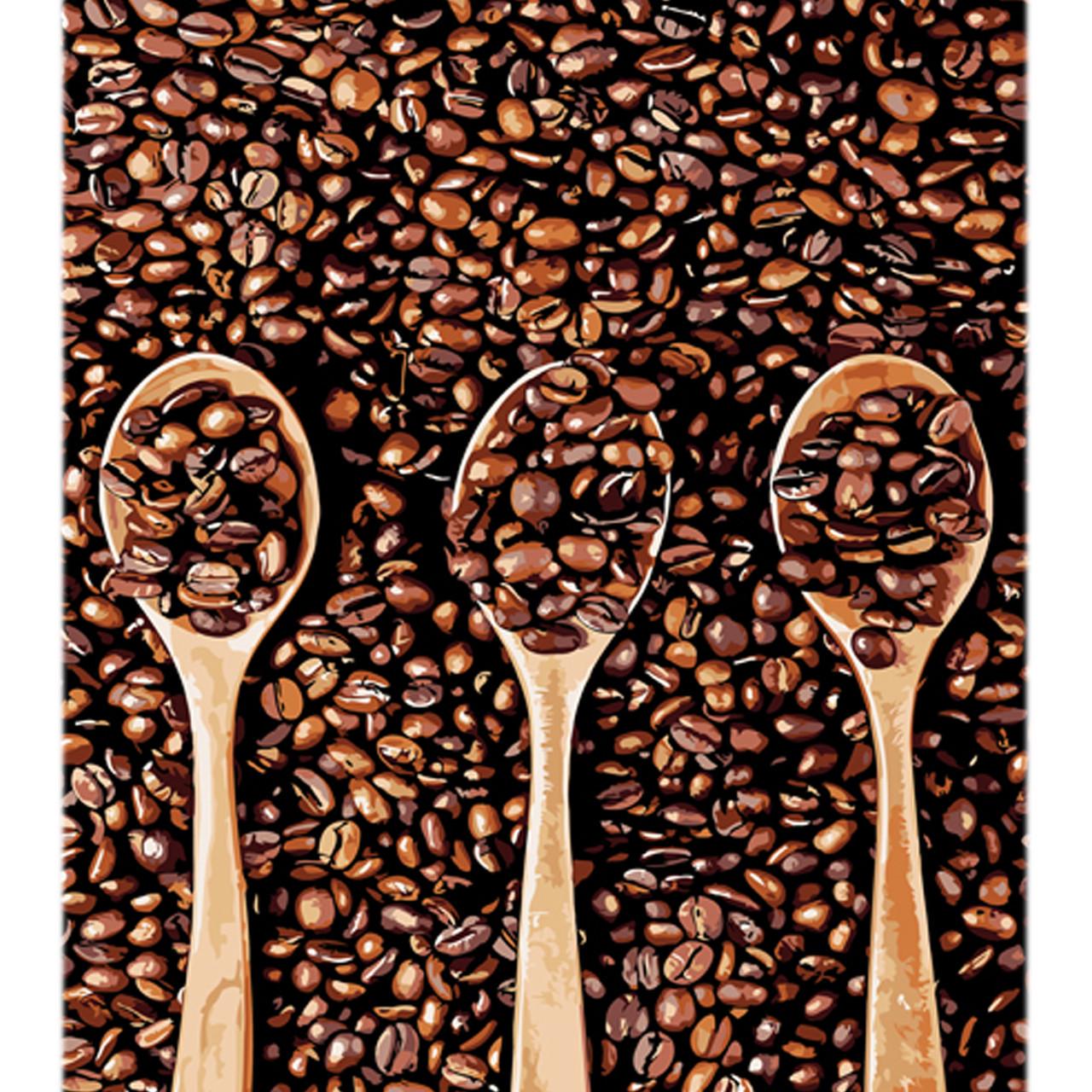 Картина за номерами Strateg Преміум Кава у кожній ложечці з лаком та з рівнем 30х40 см (LY31) Картина за номерами Strateg Преміум Кава у кожній ложечці з лаком та з рівнем 30х40 см (LY31)