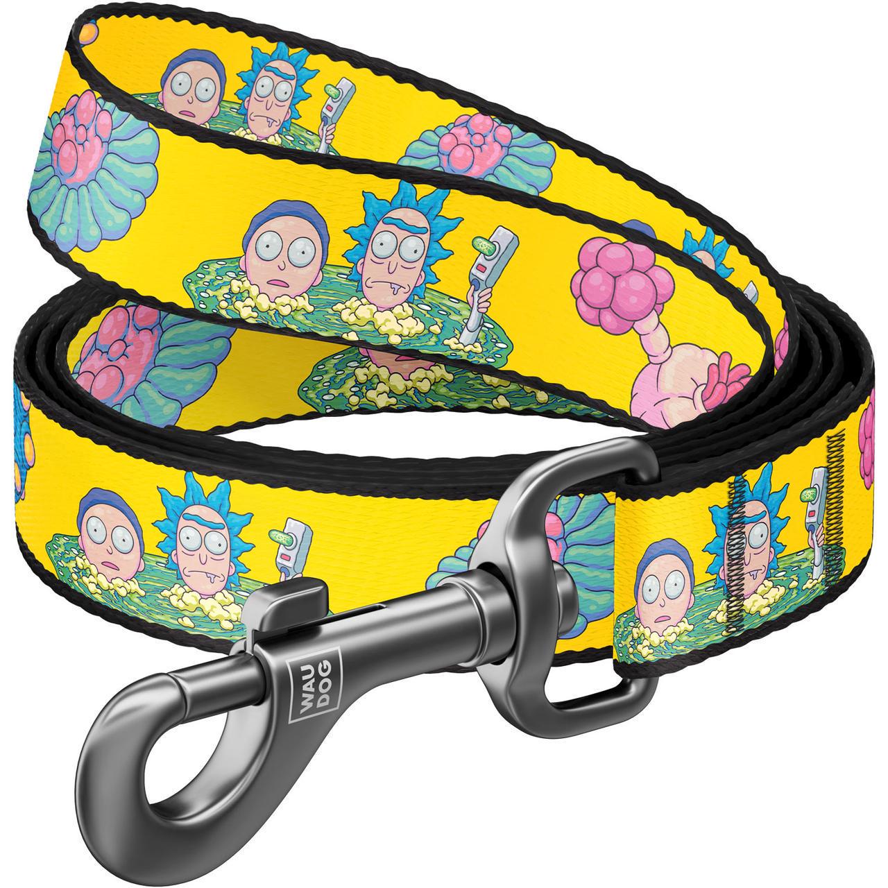 Повідець для собак нейлоновий Waudog Nylon Рік та Морті 1 122 см 25 мм (4925-0280)