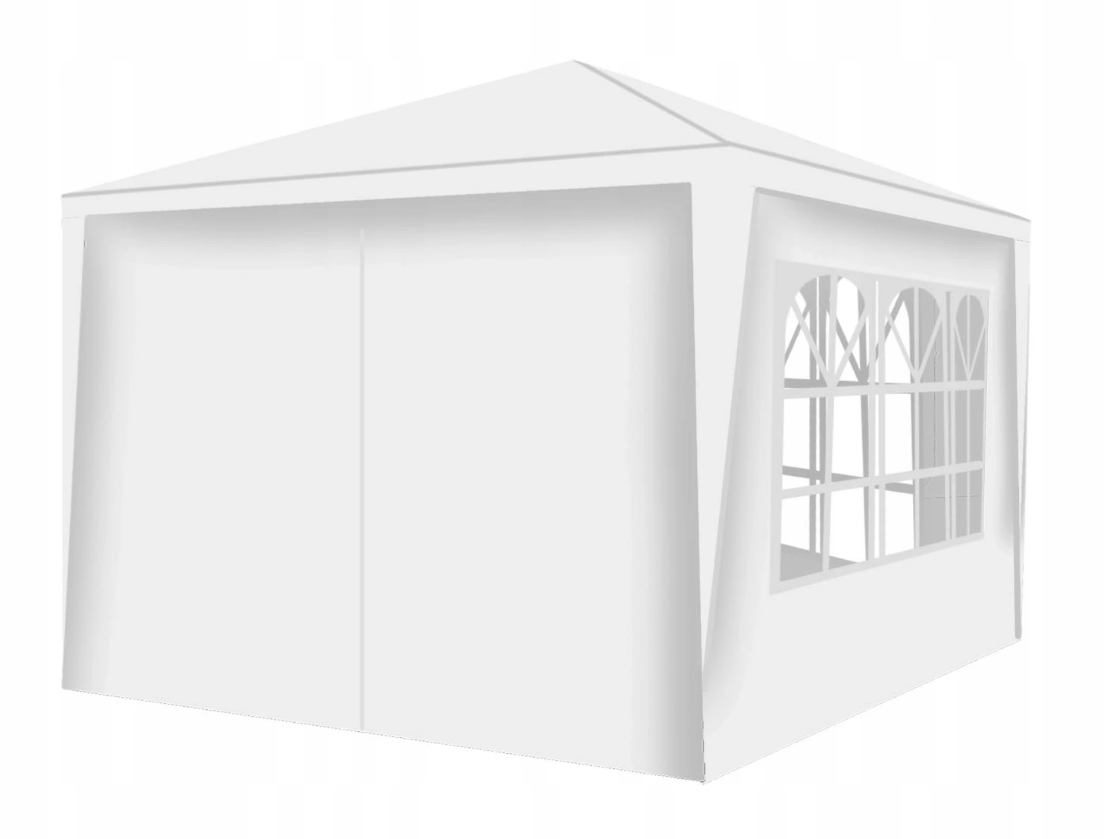Намет садовий павільйон PHU Alfa з 4 стінками 3х3 метра Білий - фото 3 Намет садовий павільйон PHU Alfa з 4 стінками 3х3 метра Білий - фото 3