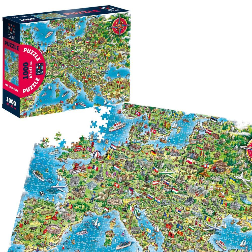 Пазлы HOME DT1000-16 Detail Карта Европы 1000 деталей (4820234765379)