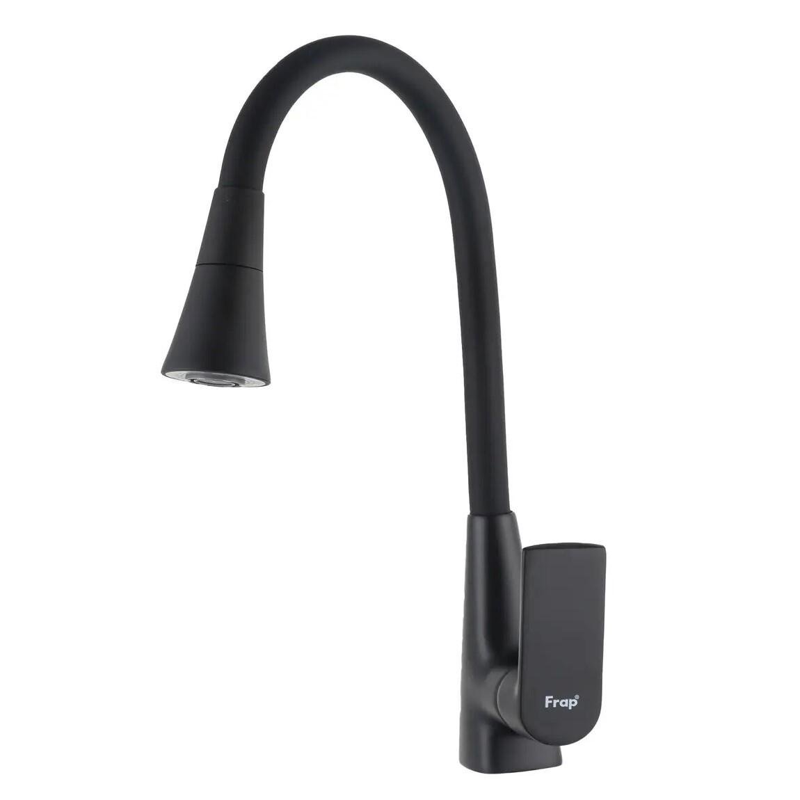Змішувач для кухні Frap F4471-6 з гнучким виливом Чорний (173479) Змішувач для кухні Frap F4471-6 з гнучким виливом Чорний (173479)