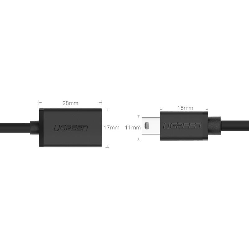 Кабель-адаптер Mini USB OTG Ugreen US249 12 см Черный - фото 8