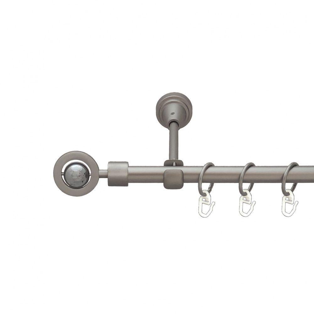 Карниз Orvit Пополо однорядный гладкий 240 см Сатин (6091357)