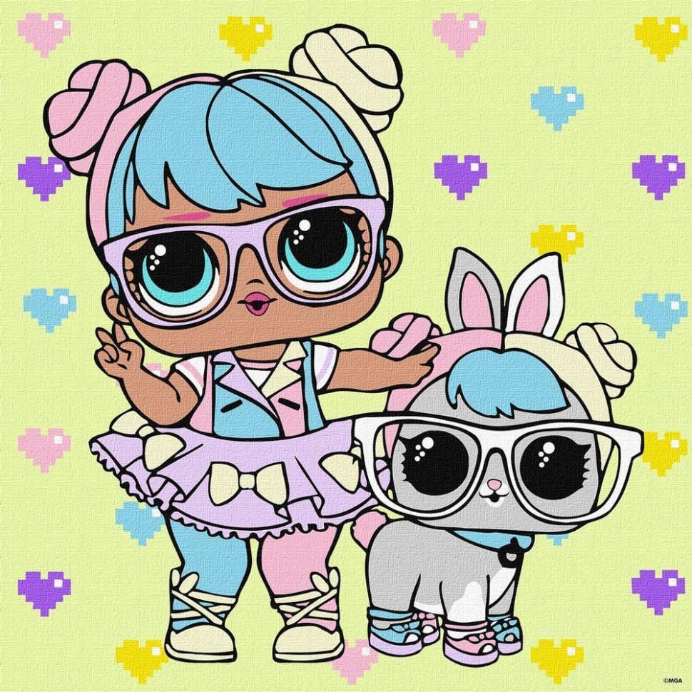 Картина номерів Ideyka L.O.L. Surprise! TroopSurprise BonBon With HopHop 40x40 см (KHO6288)